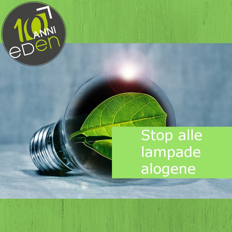 Stop alle lampade alogene da Settembre 2018