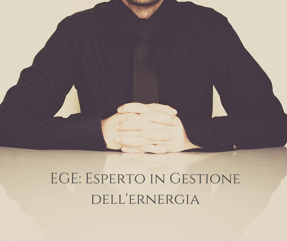 L’EGE, Esperto in Gestione dell’Energia