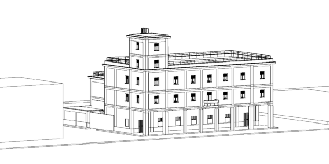 revit-3d-caserma-vista-laterale