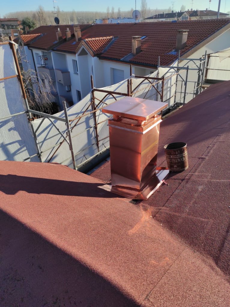 Comignolo in muratura sostituito